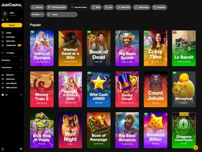 JustCasino screenshot